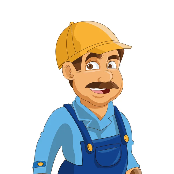 Construction or industrial worker icon — Stock Vector