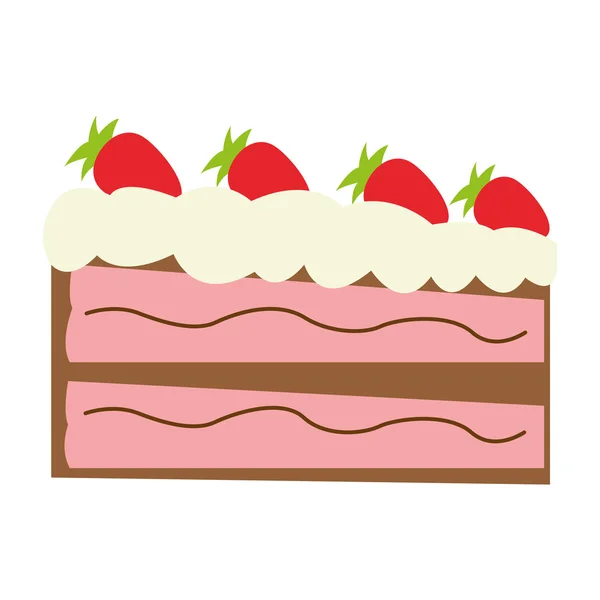 Pieza de icono de la torta — Vector de stock