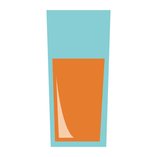 Icona di vetro succo d'arancia — Vettoriale Stock
