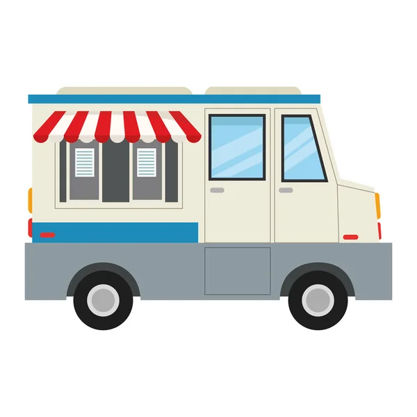 Εικονίδιο φορτηγό παγωτού — Διανυσματικό Αρχείο