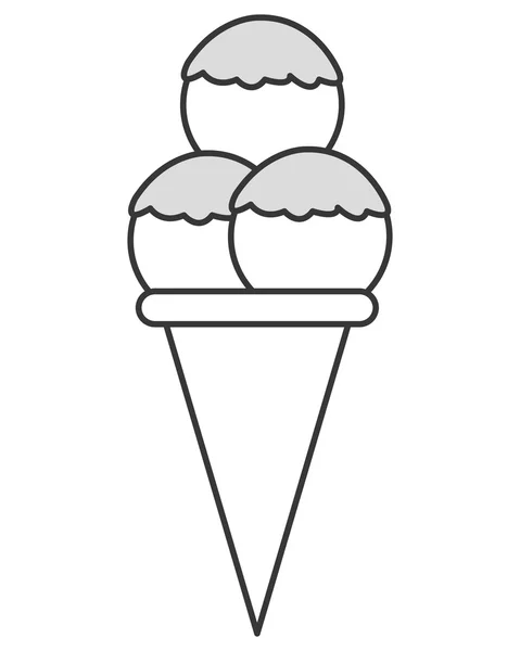 Значок морозива конус — стоковий вектор