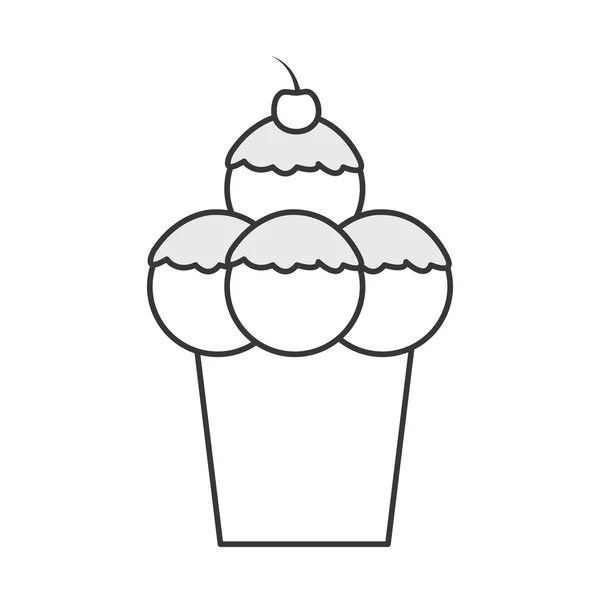 Ice cream cone icon — Stock Vector