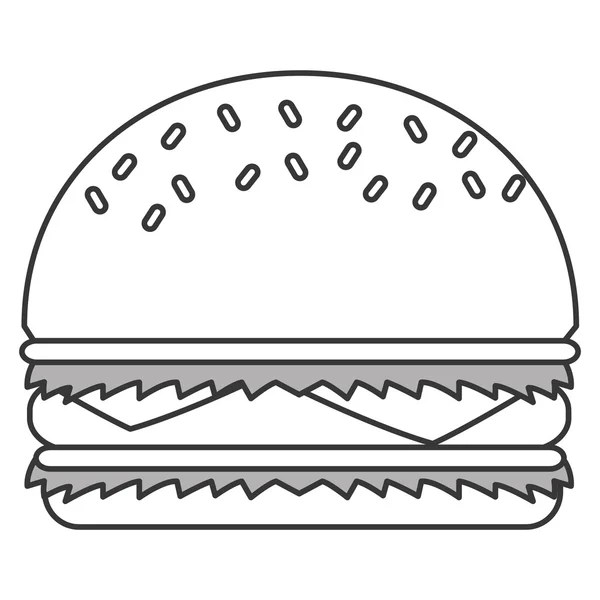 Single hamburger icon — Stock Vector