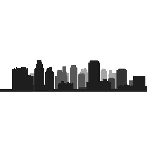 Pictogram van de skyline van de stad — Stockvector