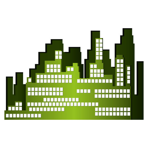 green city skyline icon