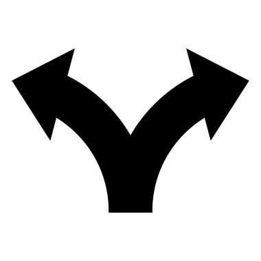 Bifurkasyon trafik işareti simgesi