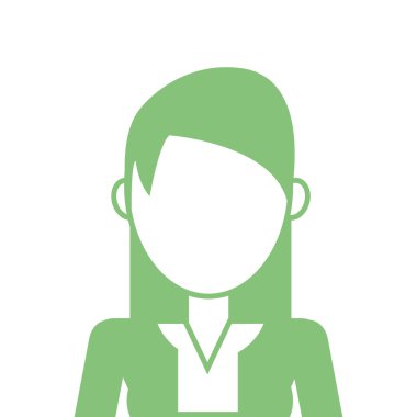 uzun saç simgesi olan meçhul kadın