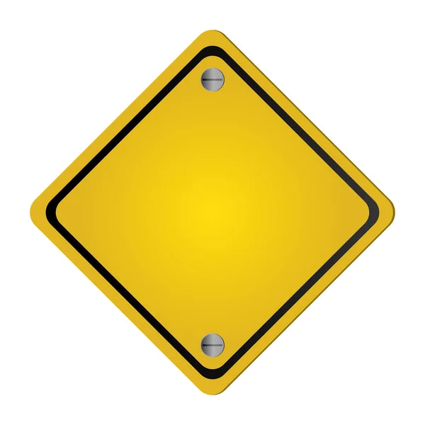 Icono de señal de tráfico amarillo — Vector de stock