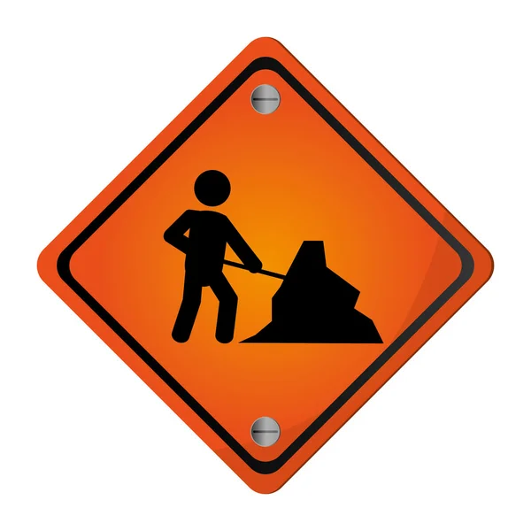 Woman at work traffic sign — Stock Vector © huszkajanos #5946832