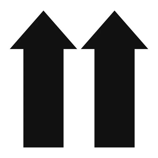 Duas setas para cima ícone —  Vetores de Stock