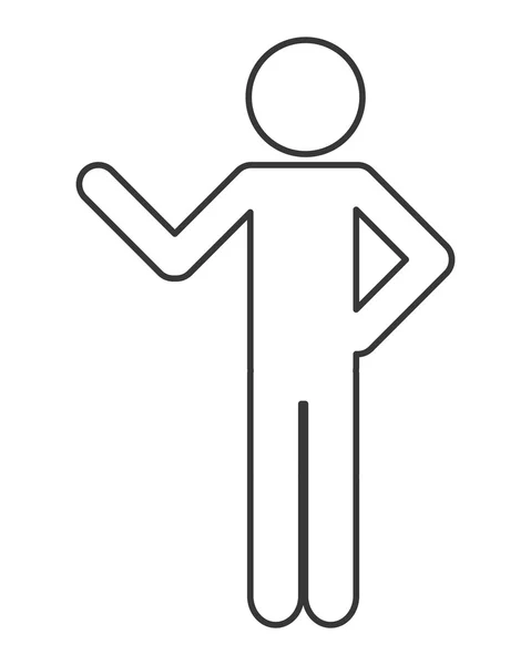 Ícone de pictograma homem — Vetor de Stock