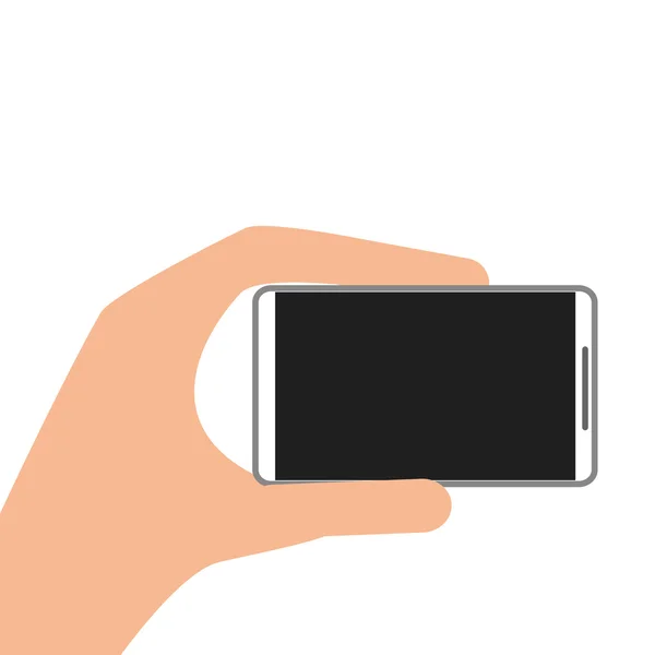 Ikona dłoni gospodarstwa nowoczesne cellphone — Wektor stockowy