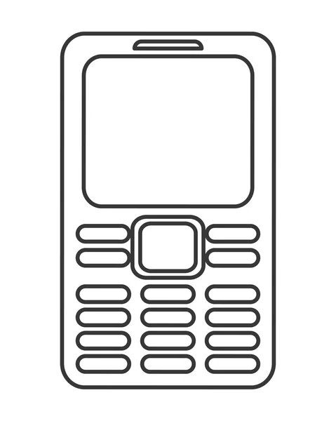 Mobil s ikonou, tlačítka — Stockový vektor