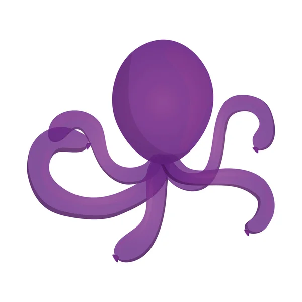 Χταπόδι εικόνα σχήμα μπαλόνι — Διανυσματικό Αρχείο
