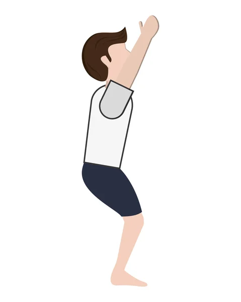 Hombre en yoga pose icono — Archivo Imágenes Vectoriales