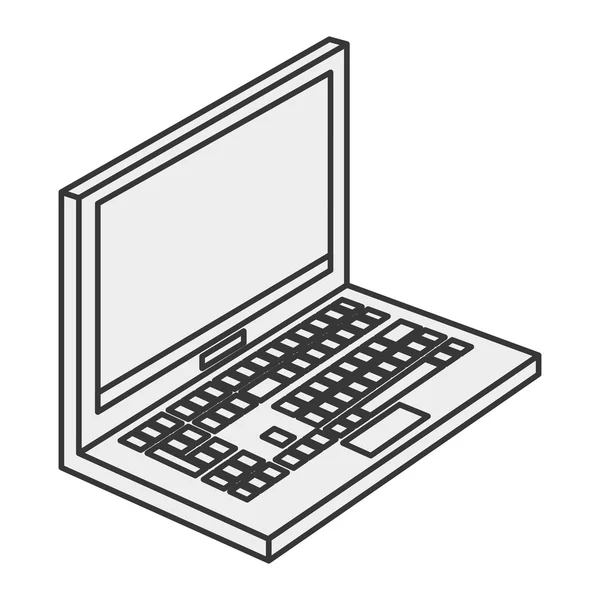 Icono de vista superior portátil — Vector de stock