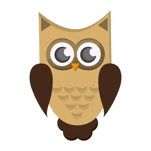 Owl cartoon icon — Stock Vector