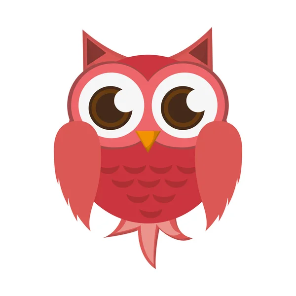 Owl cartoon icon — Stock Vector