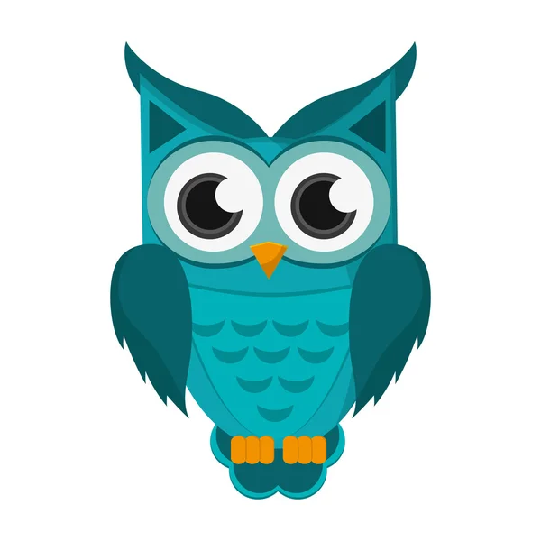 Owl cartoon icon — Stock Vector