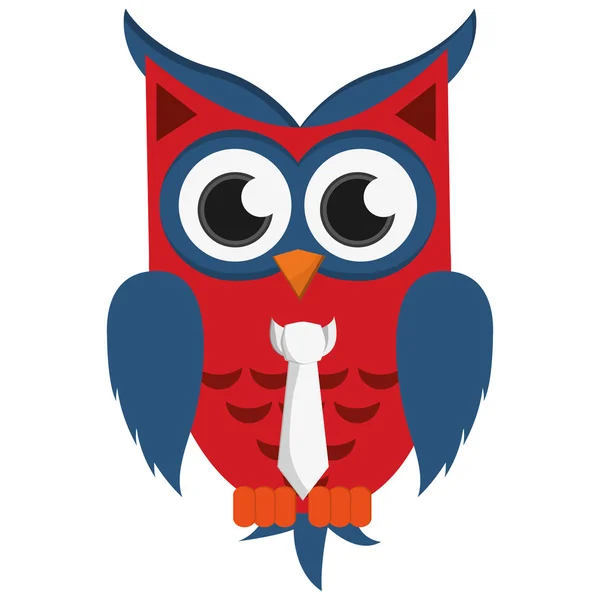 Owl cartoon icon — Stock Vector