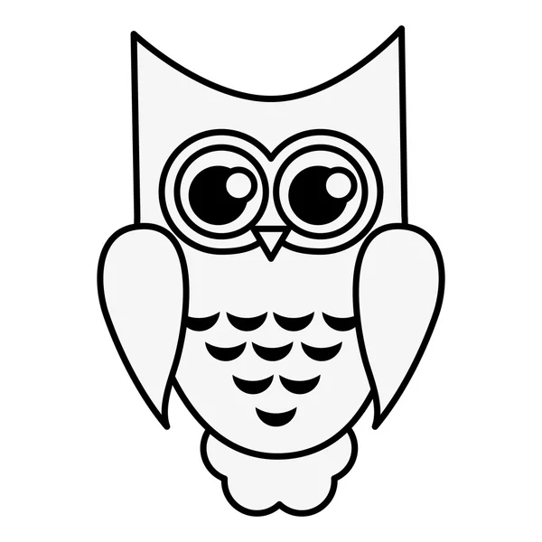 Owl cartoon icon — Stock Vector