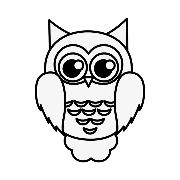 Icône dessin animé hibou — Image vectorielle