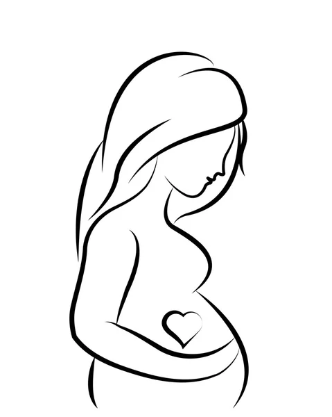 Pregnant woman icon — Stock Vector