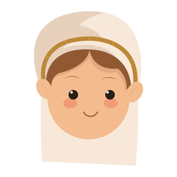 Virgen María icono — Vector de stock