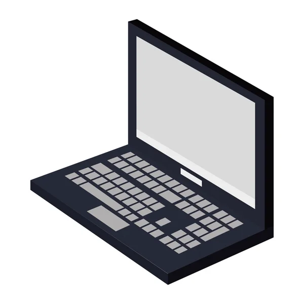 Ícone de vista frontal laptop — Vetor de Stock