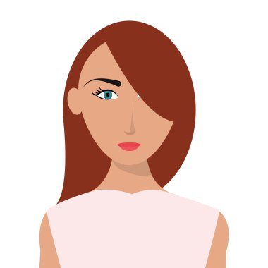 uzun saç simgesi olan tek kadın