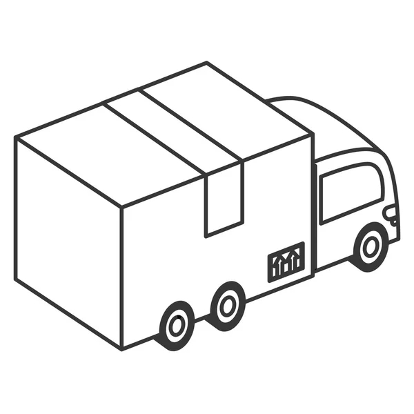 상자 트럭 아이콘 — 스톡 벡터