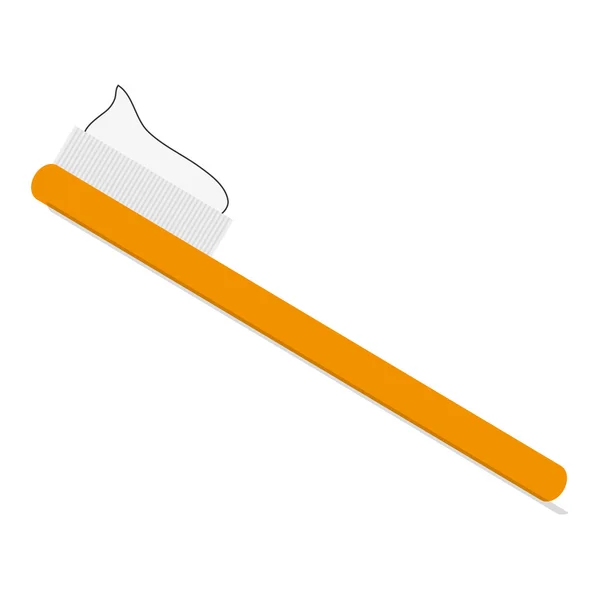 Tandenborstel met plakken pictogram — Stockvector