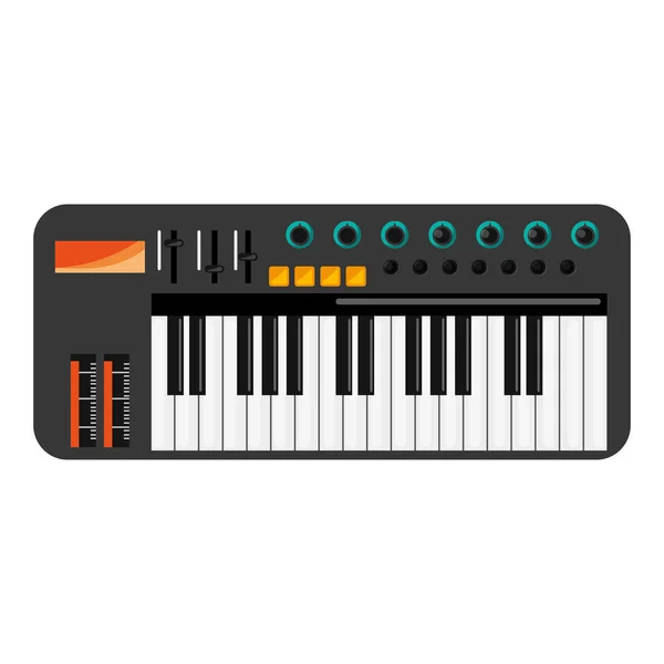 Icono del teclado de música — Vector de stock