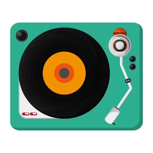 Single gramophone icon — Stock Vector