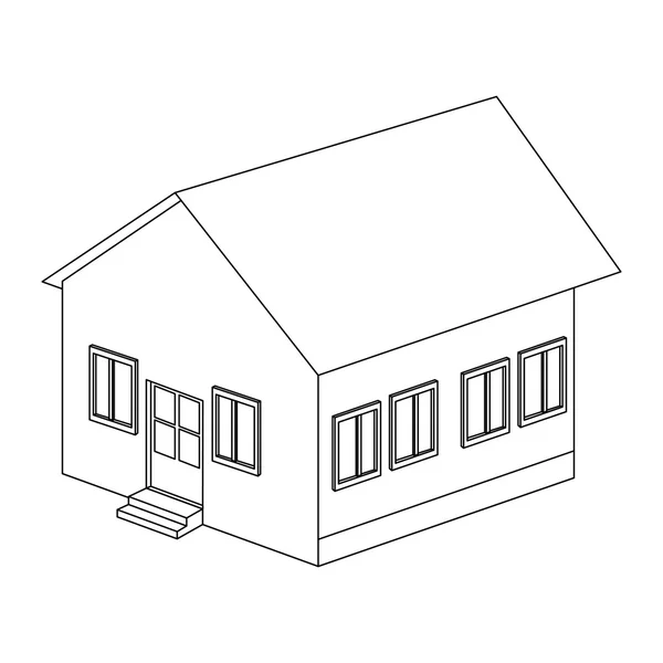 Big house icon — Stock Vector