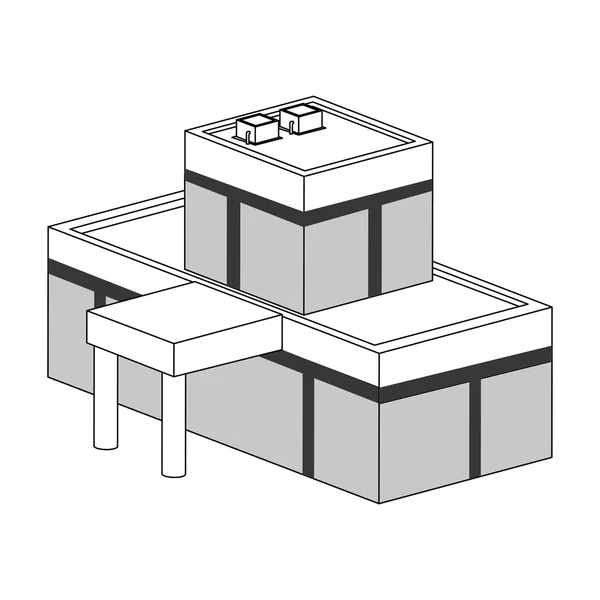 Hoog gebouw pictogram — Stockvector