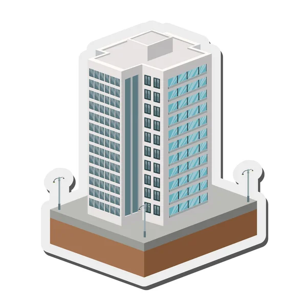 Icono de edificio alto — Vector de stock