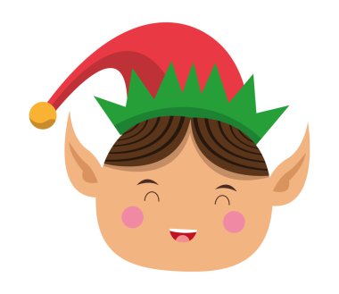 mutlu sevimli Noel elf simgesi