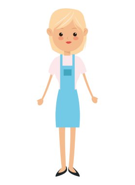 tek kadın giyiyor önlük simgesi