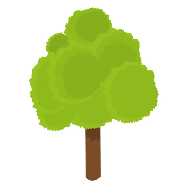 Иконка одного дерева — стоковый вектор