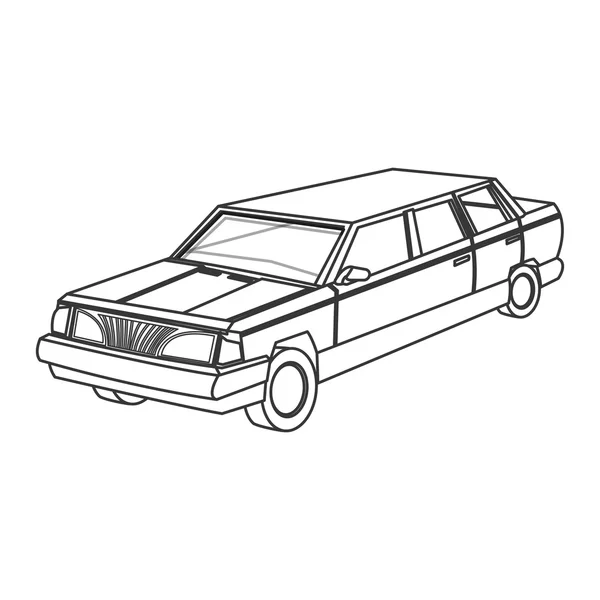 Retro auto ikona — Stockový vektor