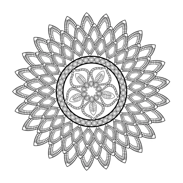 Icône de mandala complexe — Image vectorielle