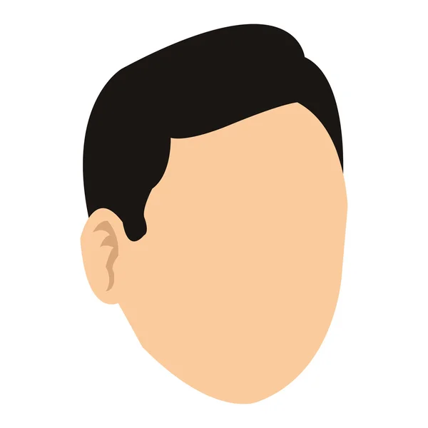 Cabeza sin rostro del hombre icono — Vector de stock