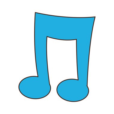 çizgi film müzik not simgesini