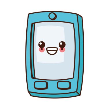 Kawaii cellphone ile düğme simgesi