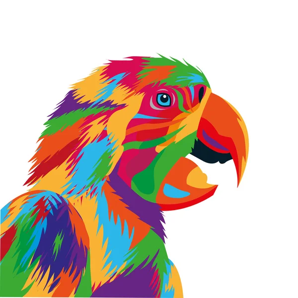 Красочная иконка попугая — стоковый вектор