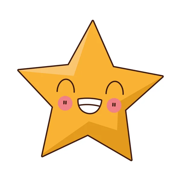 Icona della stella kawaii — Vettoriale Stock