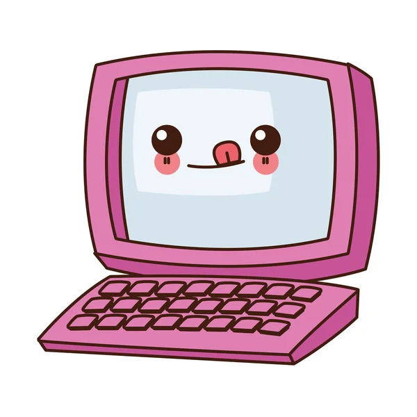 Isolated kawaii laptop design Stock Vector Image by ©jemastock 133154650