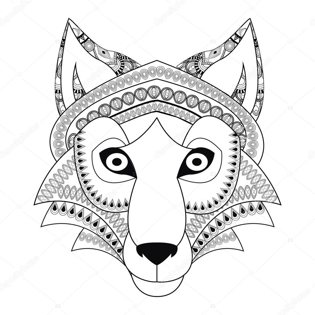 Tribal wolf icon — Stock Vector © jemastock #118686772