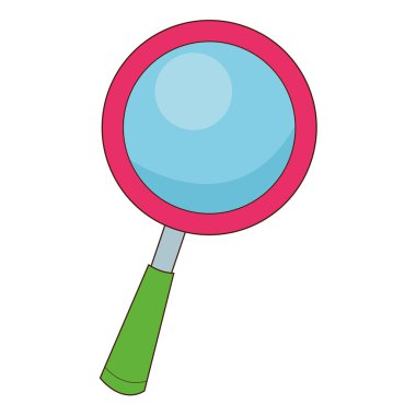 çizgi film büyüteç simgesini